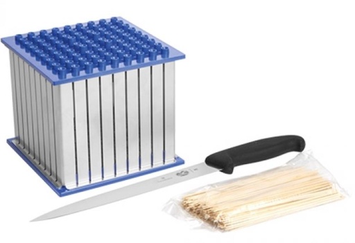 [57660307] APPAREIL A BROCHETTES(KEBAB)23X23CM + COUTEAU