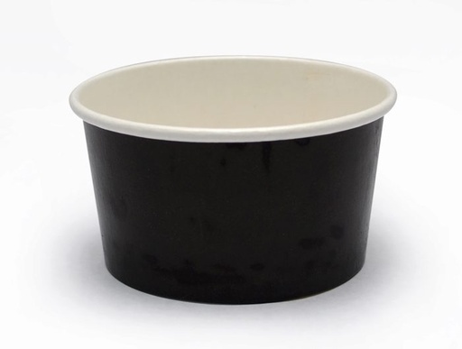 [25101006] POT A GLACE EN CARTON NOIR 200ML 50PCES