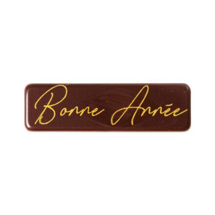 [08039904] 2014002 BONNE ANNEE PURE CHOCOLADE PLAAT 45X13MM 300 STUKS