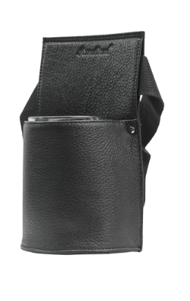 [57661392] PAVELINNI ACCESSORY CLOTH HOLDER CLASSIC BLACK LEATHER - 7X20X11CM - W/PLASTIC CUP - DC02170ABL