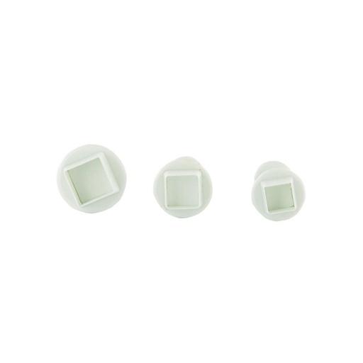 [08075988] SQUARE COOKIE CUTTERS 10, 12 AND 15MM 3 PCS