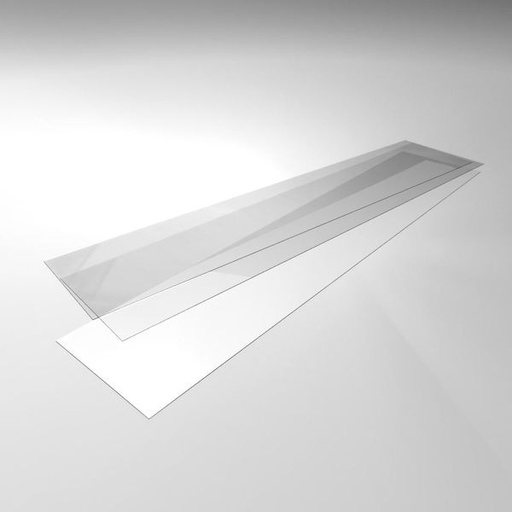 [08056150] PCB Neutrale rhodoid bladeren 58x12 cm 100pces ***s/cd***