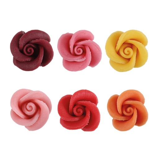 [08033010] *FF*1053010 ROSES EN MASSEPAIN 35MM ASSORTIES 49 PCES 