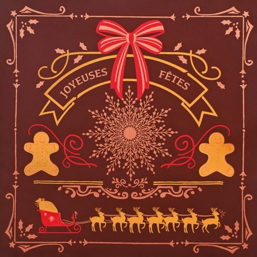 [08057501] PCB Happy Holidays bedrukte vellen voor vierkante kaarten en 24 stuks tassen *** s / cd ***