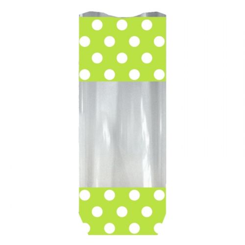 [41201046] SACHET CELLO NEUTRE & VERT FOND CARTON 300GR 120X260MM 100 PCES