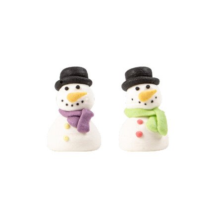 [08054483] 1015548 BONHOMME DE NEIGE CHAPEAU 3D EN SUCRE 5CM42 PIÈCES ***S/CD***
