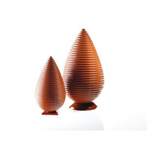 [08057774] 074081 PCB MOULES OEUF LARME STRIÉ POUR 6 SUJETS 19X11,5 CM P.SUJET 11,5 CM 12PCES ***S/CD***