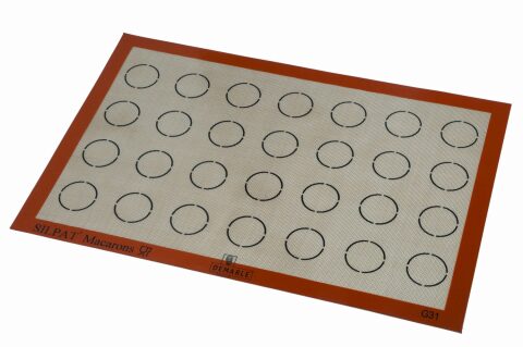 [70408027] SILPAT®TAPIS DE CUISSON POUR PLAQUE 60X40CM 28EMPREINTES MACARON DE Ø5CM