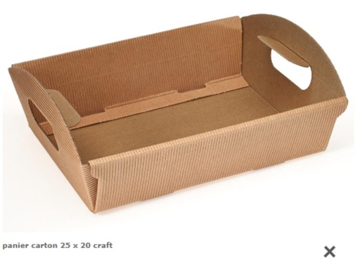 [60300240] KARTONNEN MAND 25 X 20 X 6/9HT KRAFT MET HANDVAT