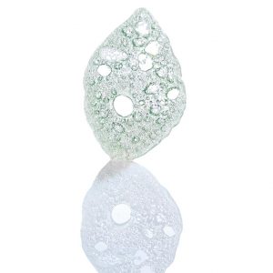 [08057537] 070402 PCB OPALINES FEUILLES DE CITRON VERT 3,75X2,3 CM 64PCES ***s/cd***