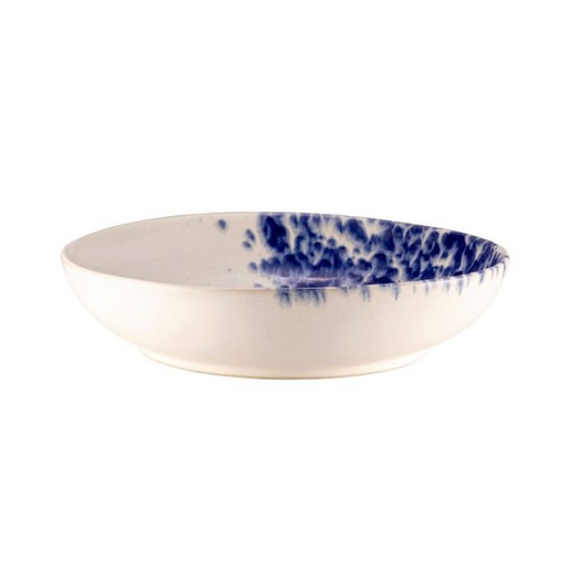 [60251629] LE COQ PHOBOS WHITE BLUE DOTS PLATE 28.5XH6.5CM HOLLOW CUP STONEWARE - LPHO019BB264280