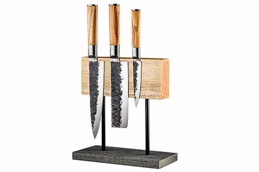 [60251829] STYLE DE VIE MAGNETIC OAK BLOCK WITH NATURAL STONE BASE