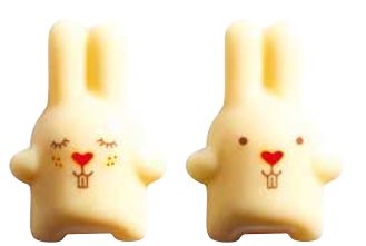 [08056964] 061067 PCB LAPINS CB TO BE LAPIN 2 DESIGNS 4,2X3 CM 60PCES ***S/CD***