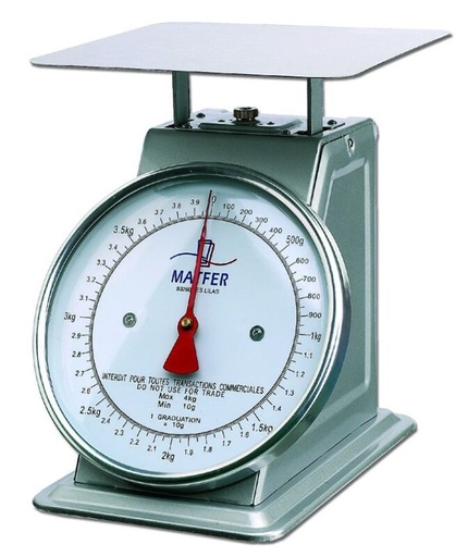 [60524089] MATFER MECHANICAL SCALE WITH 4KG-10GR PLATFORM