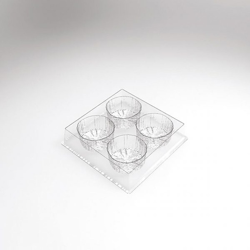 [08057614] 070511 PCB INDIVIDUELE ENTREMET MALLEN STEEL VOOR 120 P Ø 7 CM P 3.5 CM 30STUKS ***S/CD***