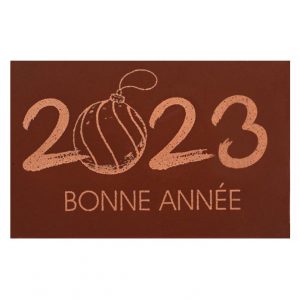 [08057484] 070288 PCB RECTANGLES CN BONNE ANNÉE 5.5X3.5 CM 75PCS ***S/CD***