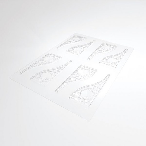 [08056326] 025192 PCB MOULES TABLETTES COEURS POUR 8 PIÈCES 15,5X6,2 CM H. 1 CM 2PCES ***S/CD***