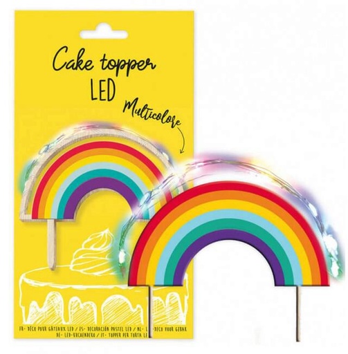 [08055610] SCRAPCOOKING CAKE TOPPER LIGHT RAINBOW RECUPEL TAX INCLUDED