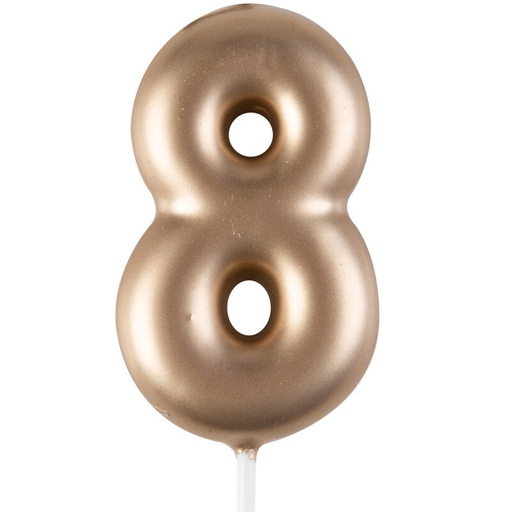 [08063109] 1023848 BOUGIE CHIFFRE OR "8" 4CM 12 PCES***S/CD***