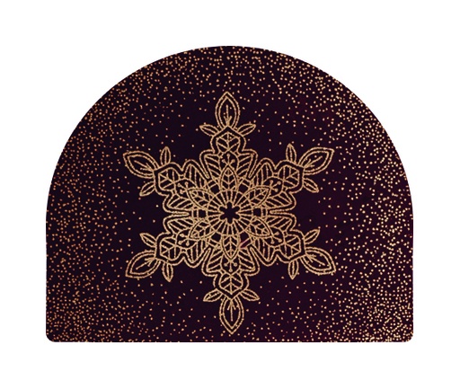 [08058101] 088108 PCB AFGERONDE LOG-EINDEN CN-FLAKE 3,95X3,9CM 140 STUKS ***OP BESTELLING***