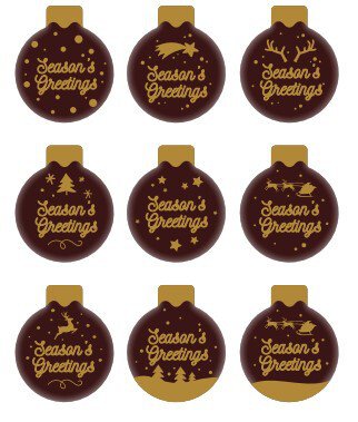 [08054935] 2014535 KERSTBOL SEASON'S GREETINGS 2,5CM 300STKS ***OP BESTELLING***