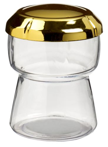 [44104117] CHAMPAGNE STOPPER GLASS WITH LID 150ML 24PCS