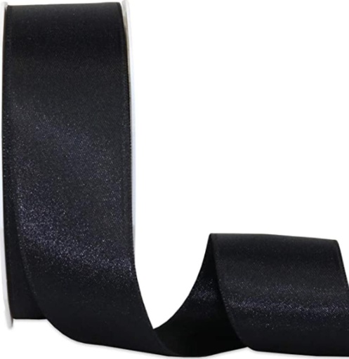 [62000836] +RUBAN FRENCH KISS NOIR 25MM X 50M