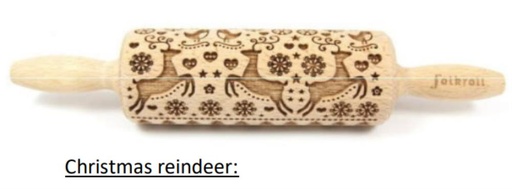 [55500062] FOLKROLL HOUTEN ROL 23CM “KERST RENDIEREN