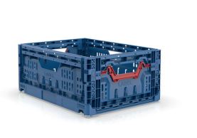 [50611144] BAC PLIABLE EURONORM 40X30X17CM BLEU PERFORE VOLUME 16L