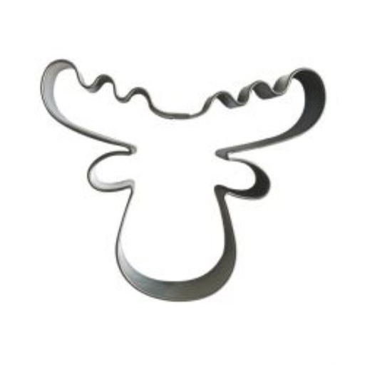 [70407486] STAINLESS STEEL REINDEER HEAD COOKIE CUTTER 70X70MM
