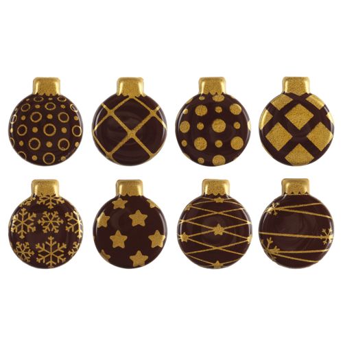 [08039941] 2013788 PLAQUETTE BOULE DE NOEL CHOCO DIA 20MM300 PCES ***S/CDE***