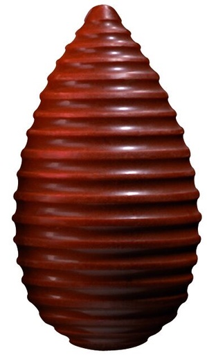 [08056177] 008899 PCB HALF-SHELL EGGS RIBBED CN NEUTRAL 3.4X2.3 CM 630PCS ***S/CD***