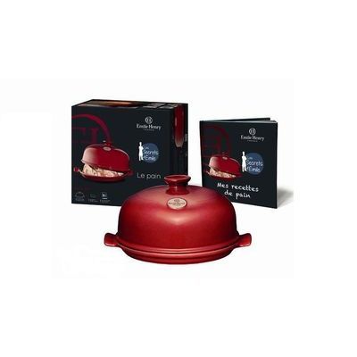 [55330011] EMILE HENRY BREAD BELL RED 34X28.5X16.5CM 4.5L