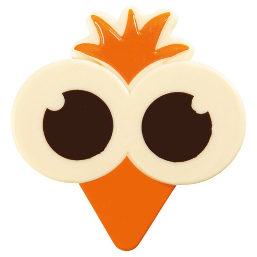 [08053897] 2069093 CHICK HEAD BLOCK 10CM WHITE CHOCOLATE 15 PCES ***S/CD***