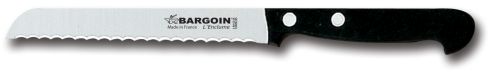 [50345007] FISCHER BREAD/TOMATO KNIFE 13CM SERRATED BLADE BLACK OVERMOLDED HANDLE 319-13