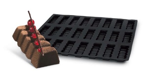 [70408391] FP1187 FLEXIPAN 60 X 40CM LINGOTS PORTION 106X46MMX40CM 24EMP 10,6X4,6CM H2,5CM VOL 90ML