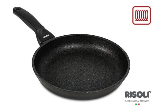 [60251105] BLACK RISOLI + ELDIAMANT NON-STICK 24CM SAUTE PAN - ALL HOB