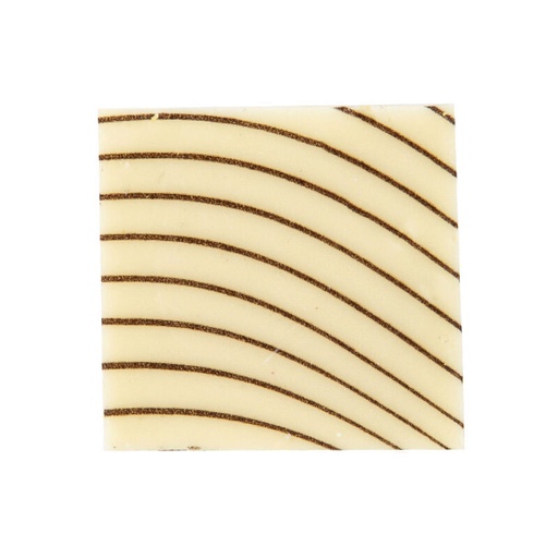 [08054040] *FF* 2035013 PLAQUETTE LIGNE BRUN CHOCOLAT BLANC 3X3CM 220 PCES
