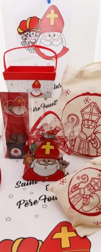 [62230131] BANNIERE "SAINT NICOLAS ET PERE SUIE" "SALUTATIONS 25XHT245CM