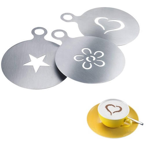 [53800795] DECOREERSJABLONEN 3 VERSCHILLENDE MODELLEN "CAPPUCCINO" WESTMARK=STUK