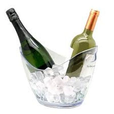 [57659061] VIN BOUQUET TRANSPARENT 2-BOTTLE WINE BUCKET