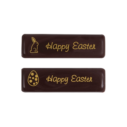 [08074262] 2069649 PLAQUETTE MINI HAPPY EASTER 45X13MM 300PCES***S/CDE***