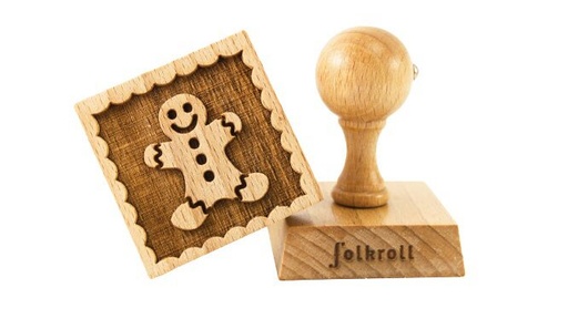 [55500101] FOLKROLL COOKIE SQUARE STAMP “GINGERBREAD MAN”