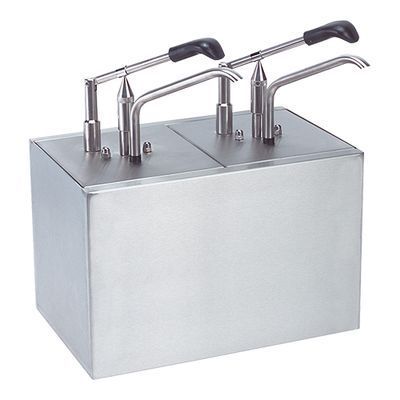 [57660433] 2 SAUCE DISPENSER STAINLESS STEEL-2XGN1/6-200 ADJUSTABLE LEVER CONTROL 30GR !! DELAY 20/08