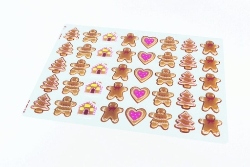 [08056787] 060602 PCB BLISTERS GINGERBREAD FATHER AND MOTHER CHRISTMAS 80 PACKS 5 DESIGNS 2PCS ***S/CD***