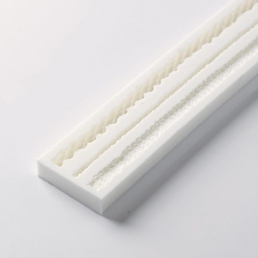 [08056215] 009908 PCB SILICONE MOLD THE CORDELETTES 3 DESIGNS 50 CM 1PCE ***S/CD***