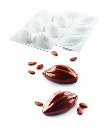 [51657274] SILIKOMART VORM CACAO 102X57XH42MM 6X120ML + CUTTER