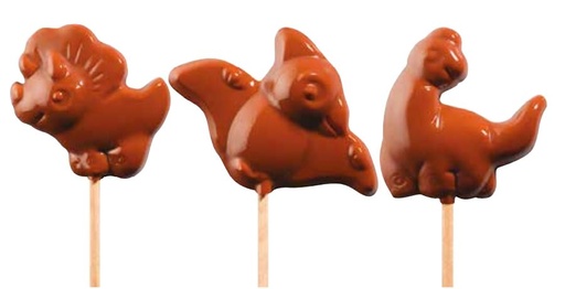 [08057859] 074166 PCB BLISTERS LOLLIPOPS DINOS AND STICKS PR 45 PRINTS 5 DESIGNS 9PCS ***S/CD***