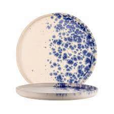 [60251717] LE COQ PHOBOS WHITE BLUE DOTS ASSIETTE 26.5XH2CMSTONEWARE - LPHO019BB003265