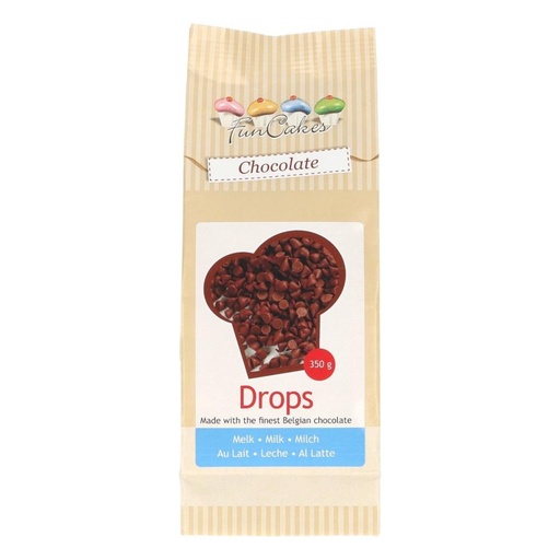 [08053384] FUNCAKES GOUTTES CHOCOLAT DE CUISSON LAIT 350GR